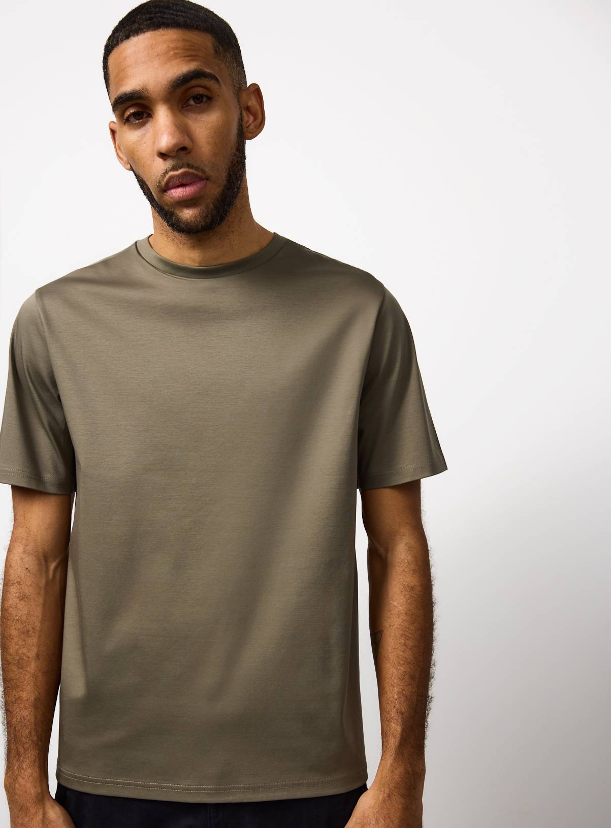 Khaki Supima Cotton T-Shirt XXL - Image 1