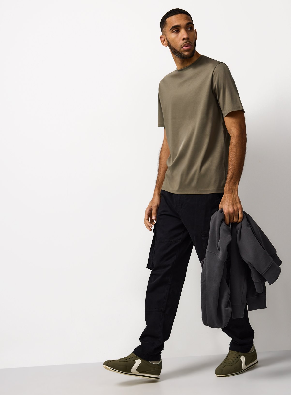 Khaki Supima Cotton T-Shirt XXL - Image 2 thumbnail