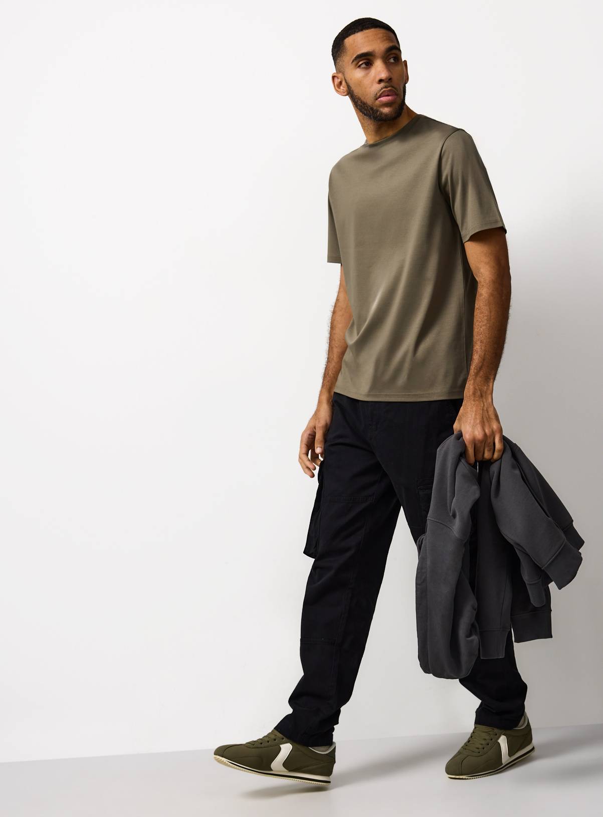 Khaki Supima Cotton T-Shirt XXL - Image 2
