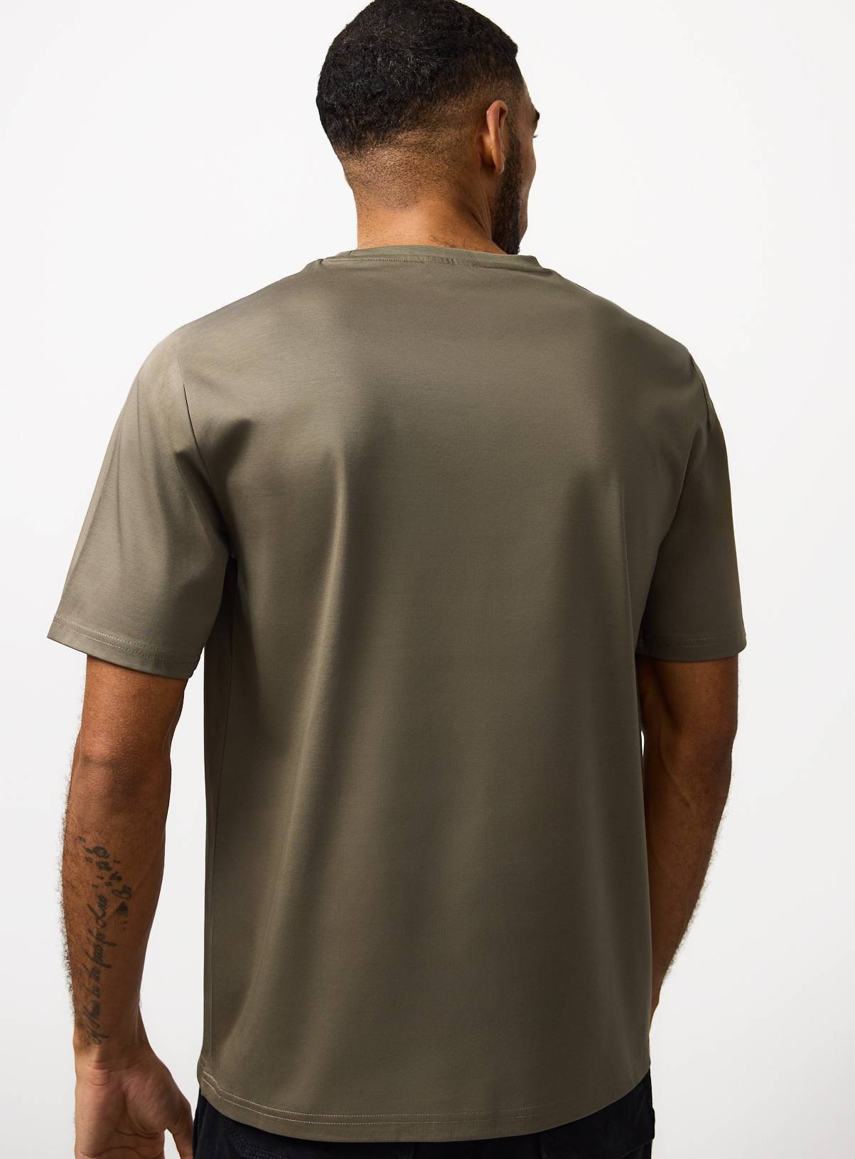 Khaki Supima Cotton T-Shirt XXL - Image 5