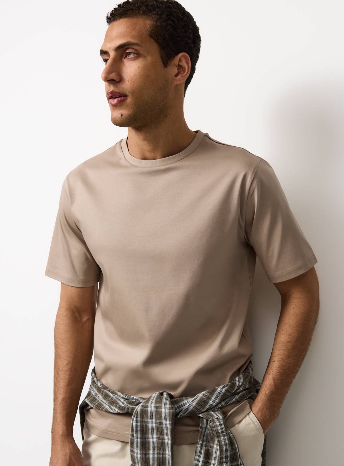Stone Supima Cotton T-Shirt M - Image 1