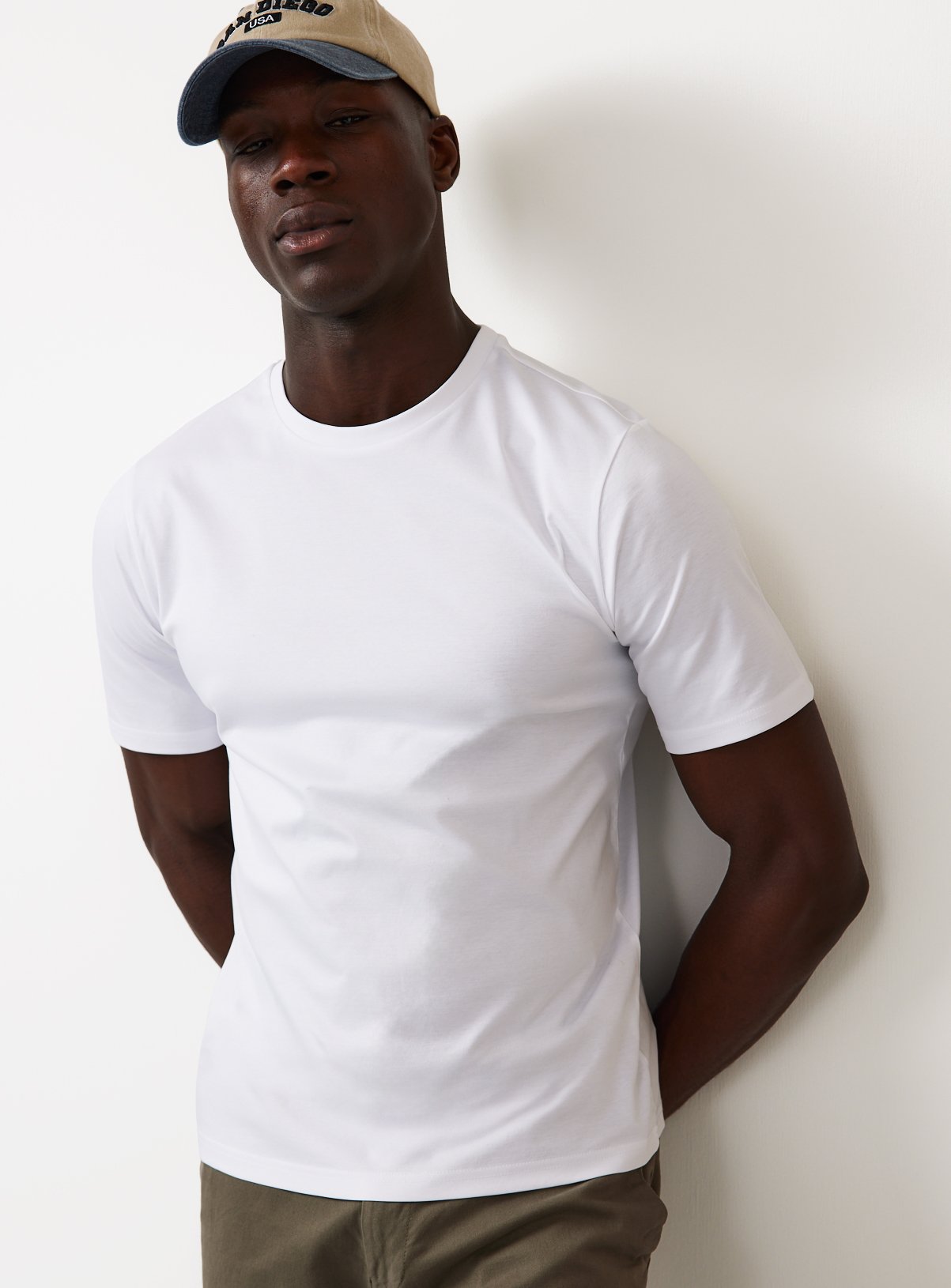 Buy White Supima Cotton T-Shirt L | T-Shirts | Argos
