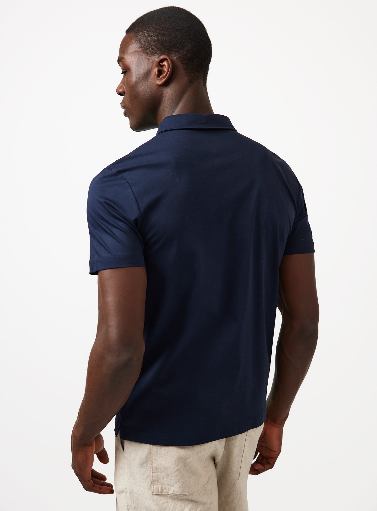 Buy Navy Supima Cotton Polo Shirt L | Gifts for him | Argos