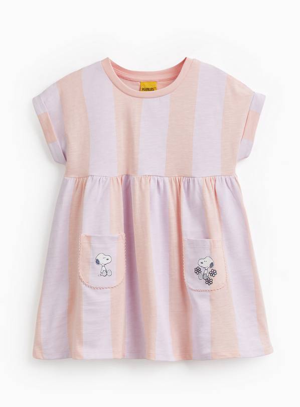 Lilac Stripe Snoopy Print Jersey Dress 5-6 years