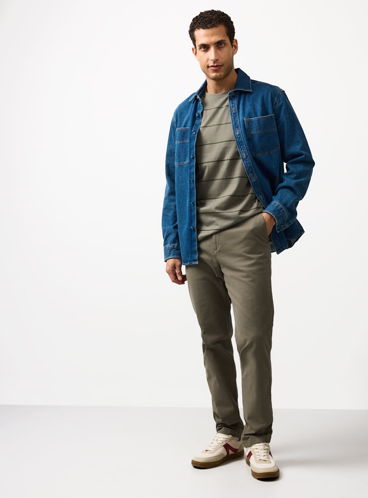 Khaki Slim Fit Chinos 38S - Image 1 thumbnail