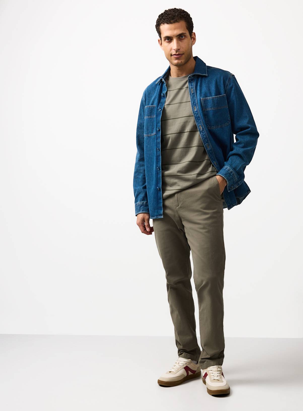 Khaki Slim Fit Chinos 38S - Image 1