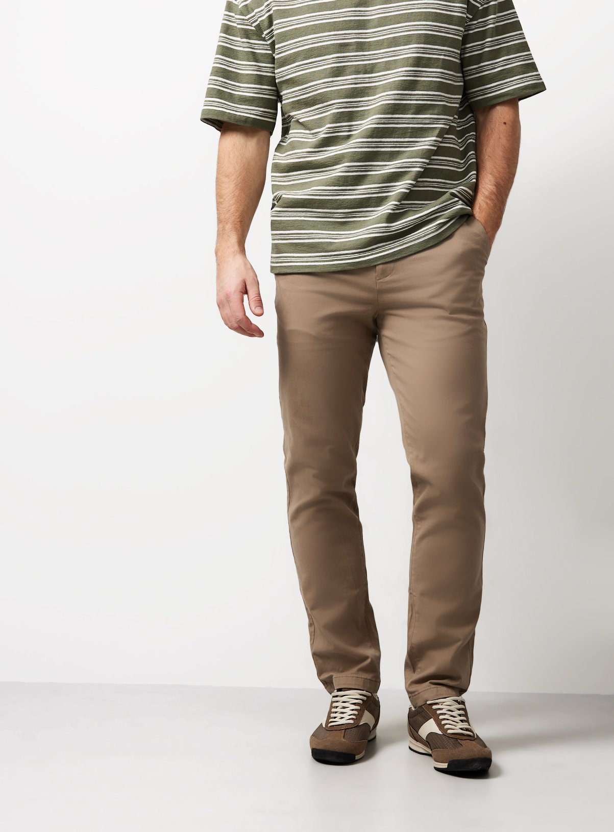 Stone Slim Fit Chinos 34S - Image 1 thumbnail