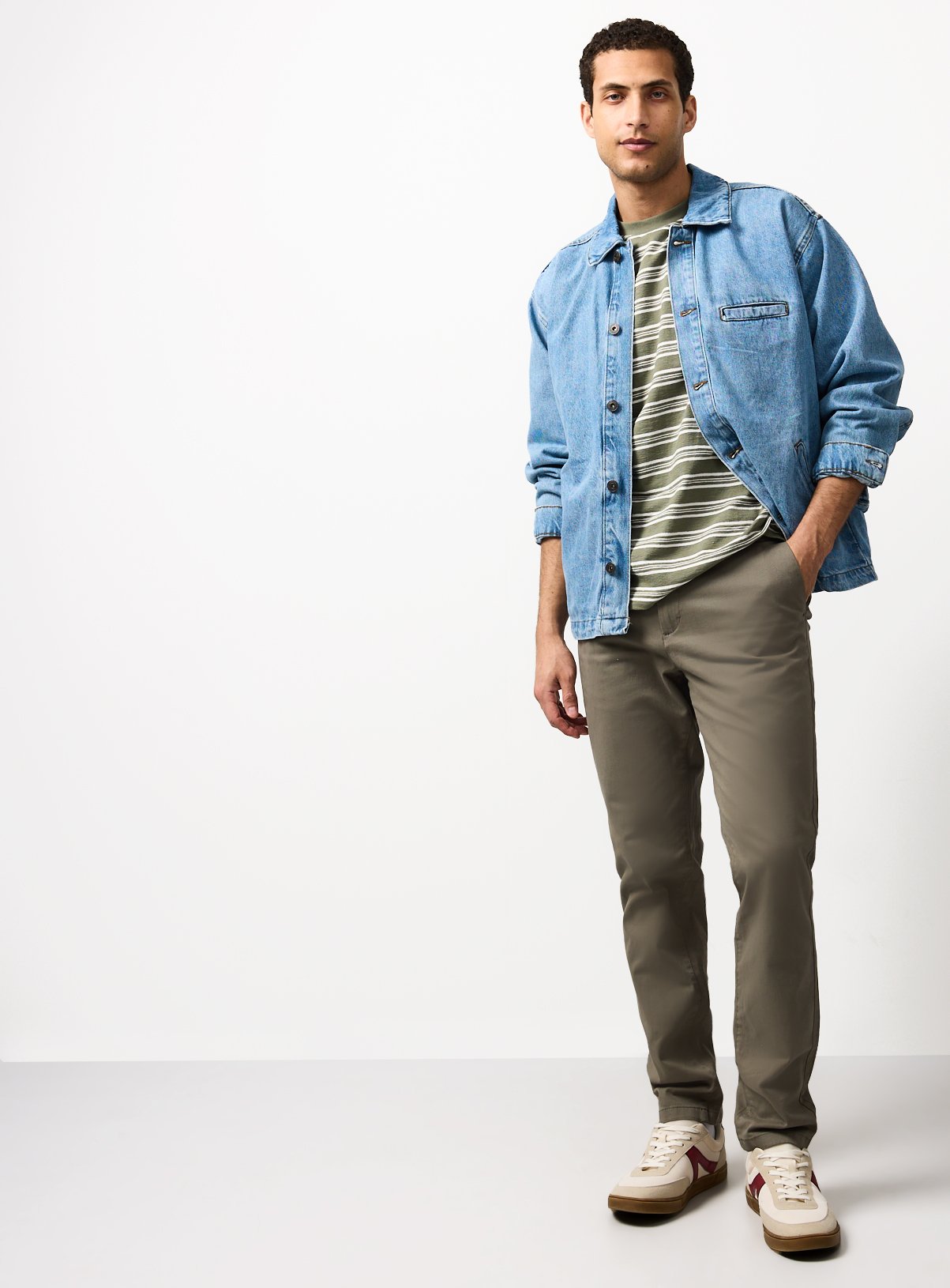 Khaki Skinny Fit Chinos 44R - Image 2 thumbnail