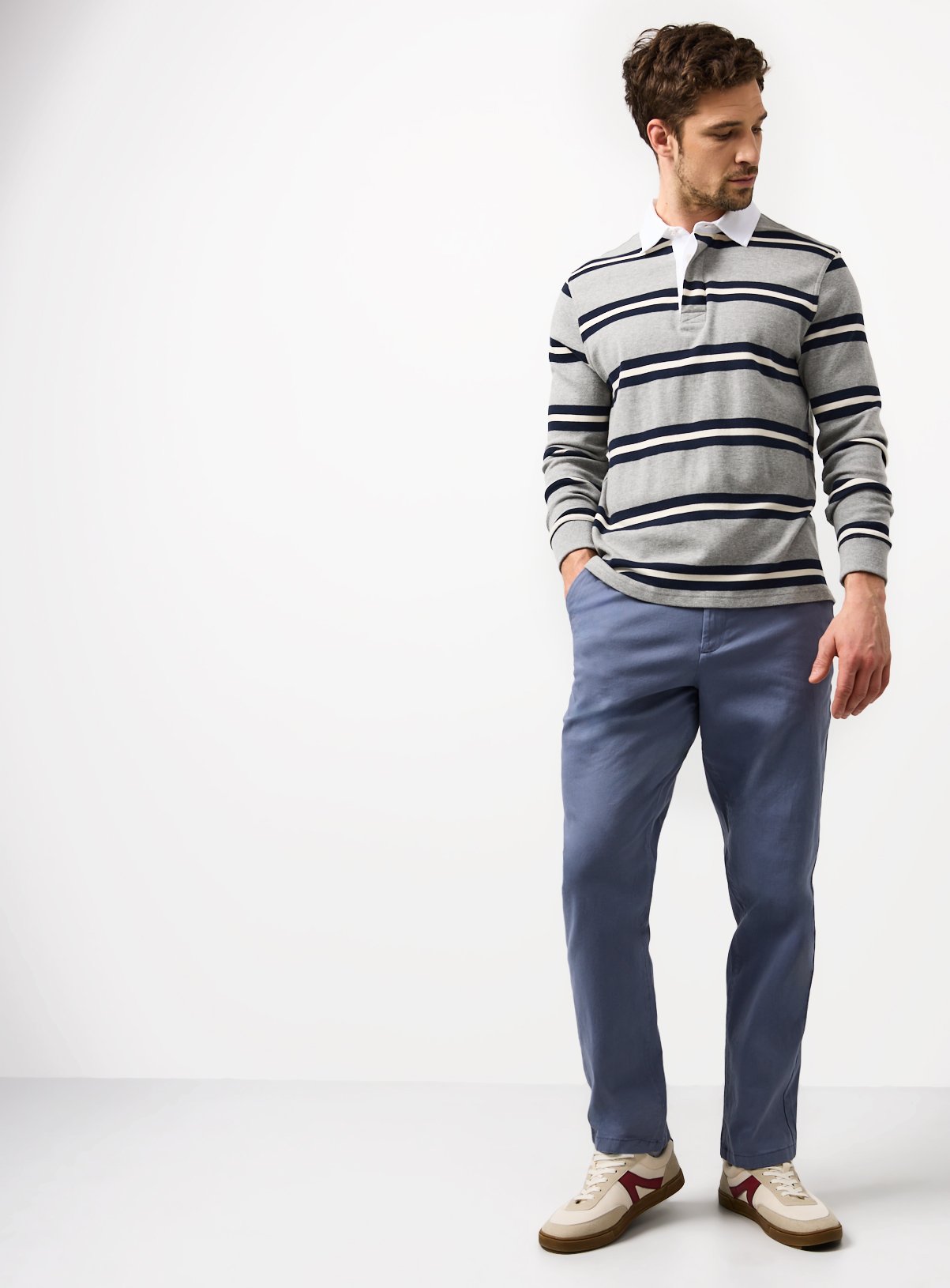 Blue Straight Leg Chino Trousers 40R - Image 2 thumbnail