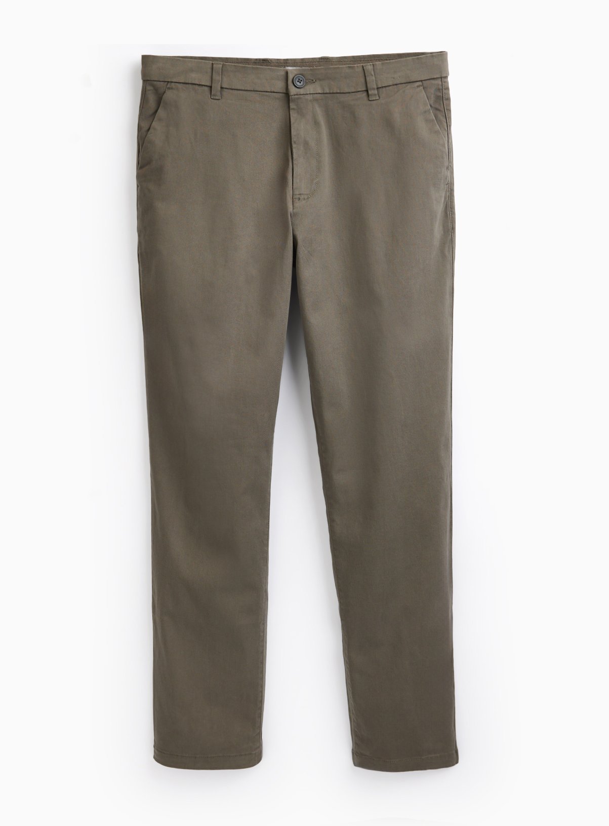 Khaki Straight Leg Chino Trousers 32L - Image 3 thumbnail