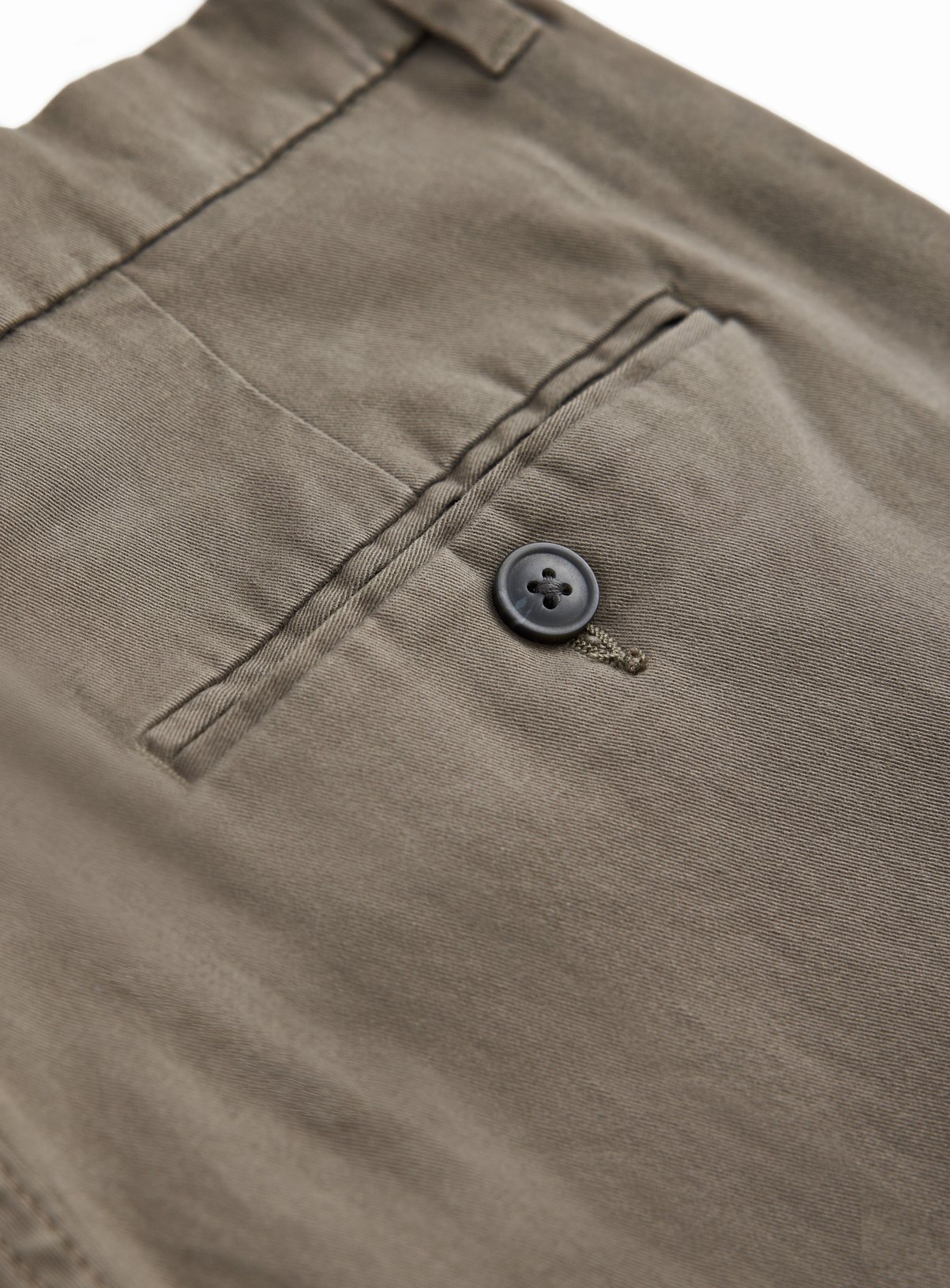 Khaki Straight Leg Chino Trousers 32L - Image 4 thumbnail