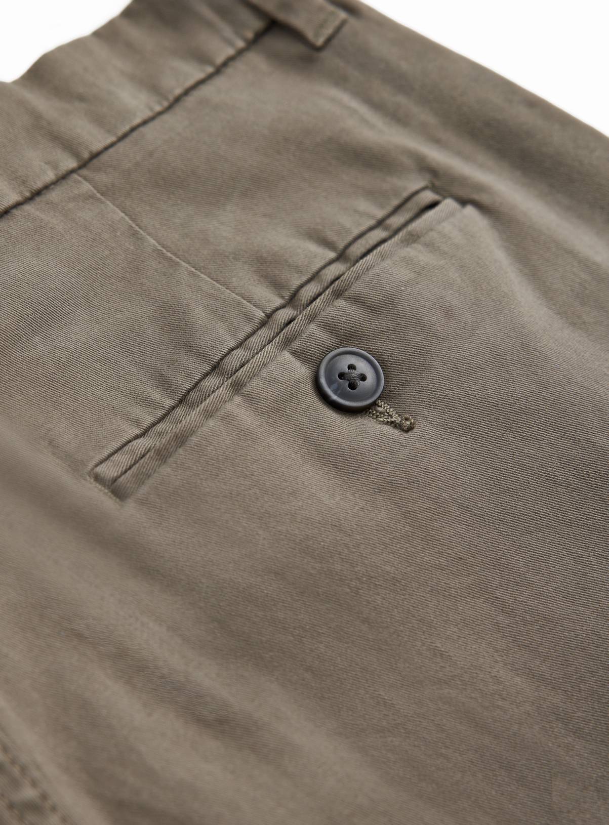 Khaki Straight Leg Chino Trousers 32L - Image 4
