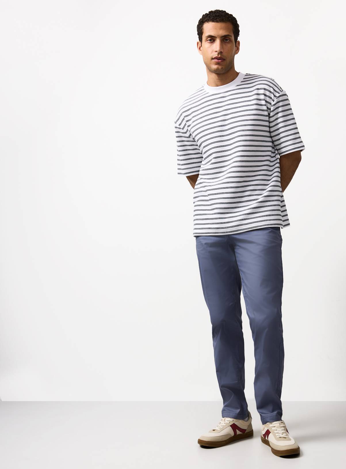 Blue Lightweight Slim Fit Chinos 34L - Image 2