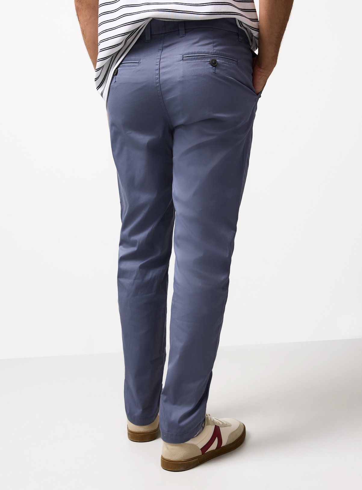 Blue Lightweight Slim Fit Chinos 34L - Image 5 thumbnail