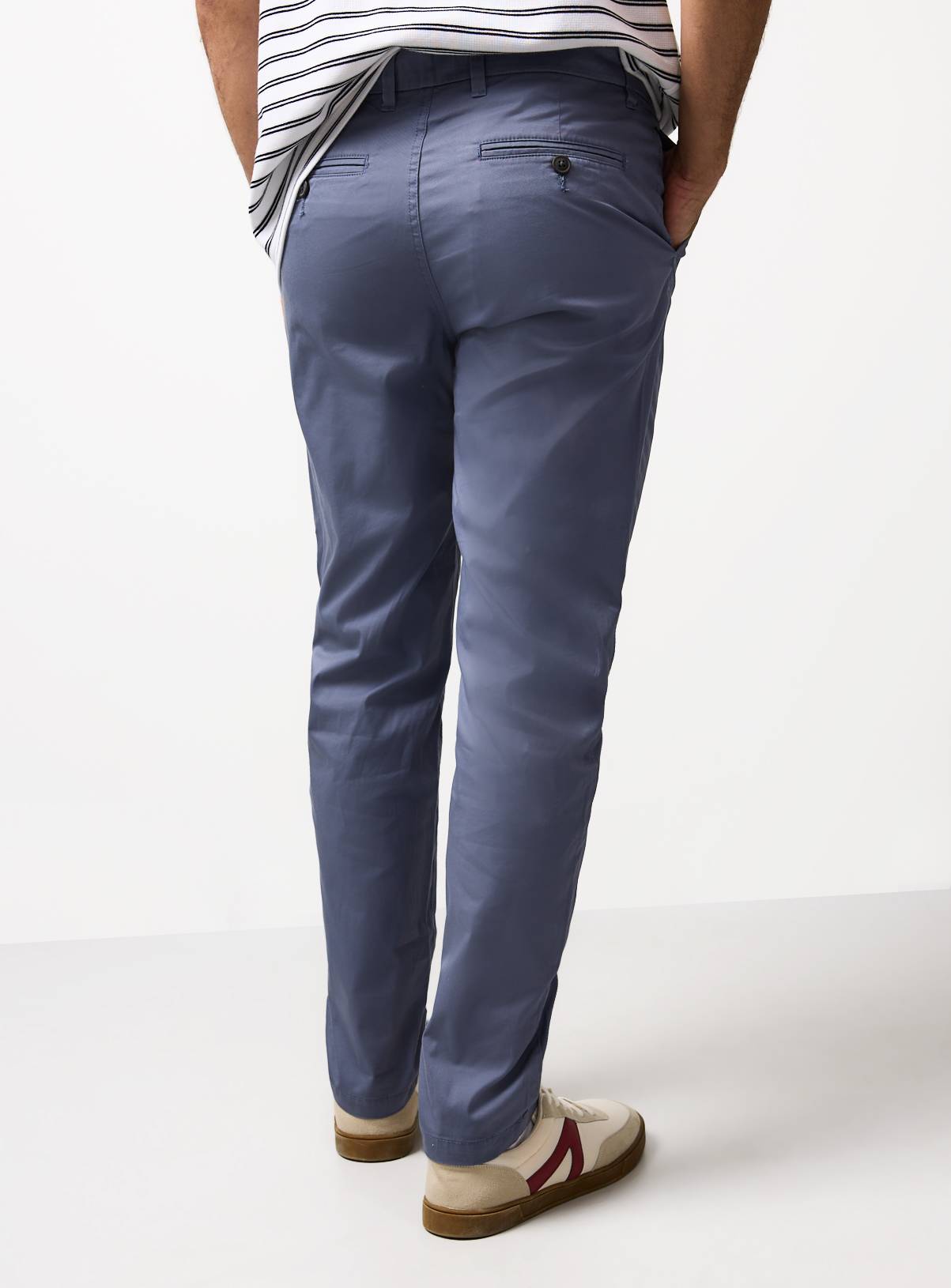 Blue Lightweight Slim Fit Chinos 34L - Image 5