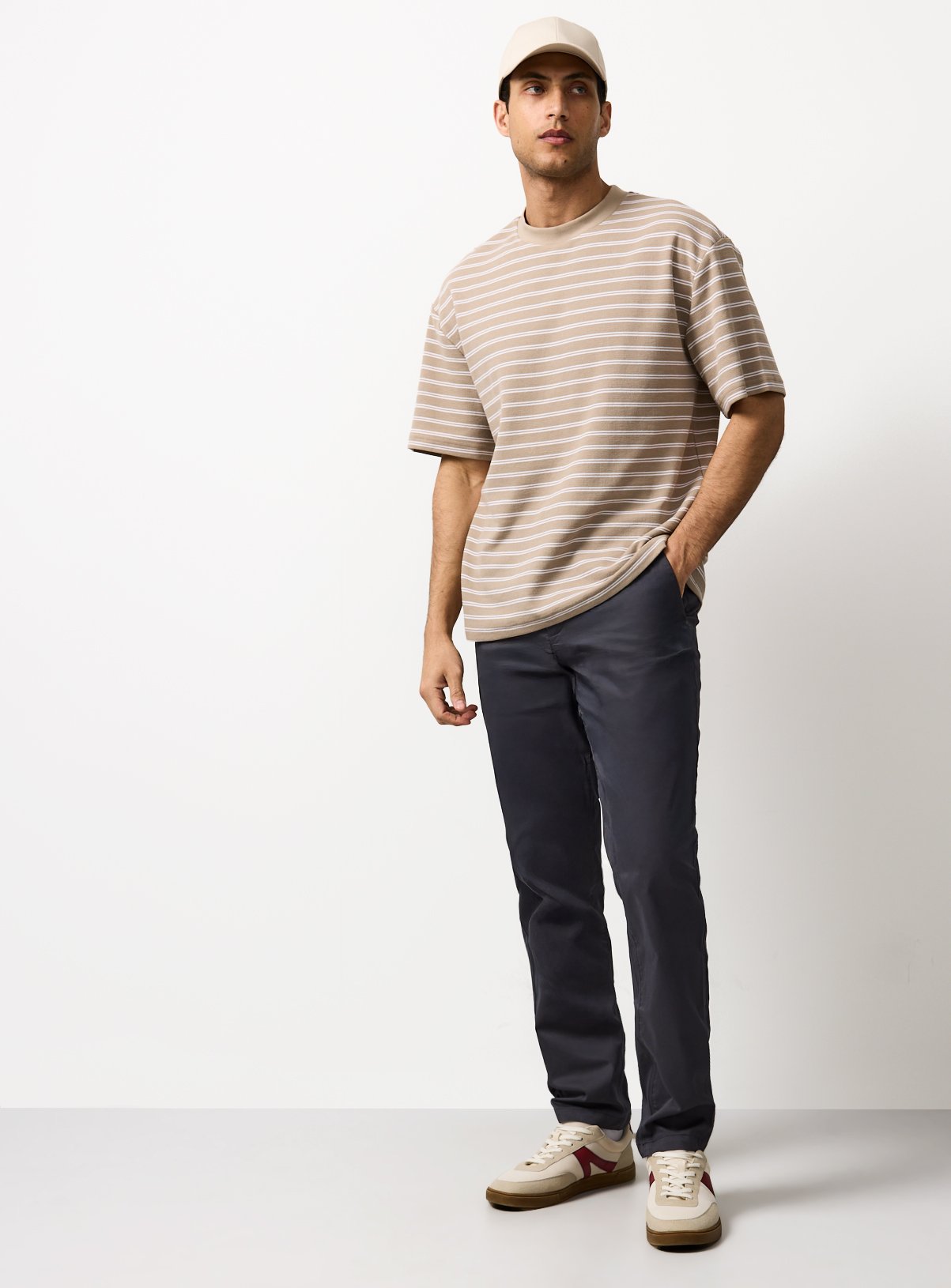 Charcoal Lightweight Slim Fit Chinos 42R - Image 2 thumbnail