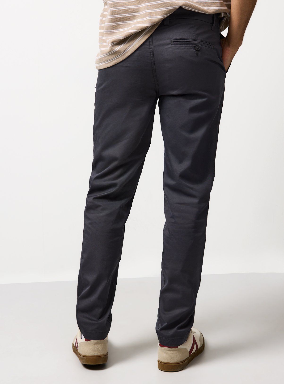 Charcoal Lightweight Slim Fit Chinos 42R - Image 5 thumbnail