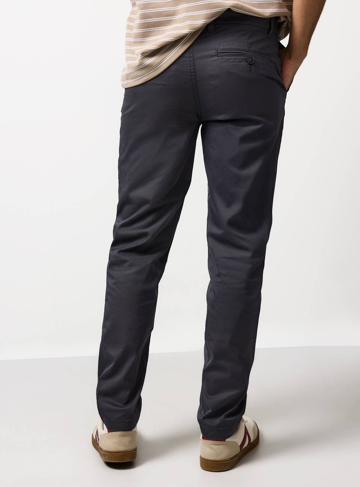 Charcoal Lightweight Slim Fit Chinos 42R - Image 5