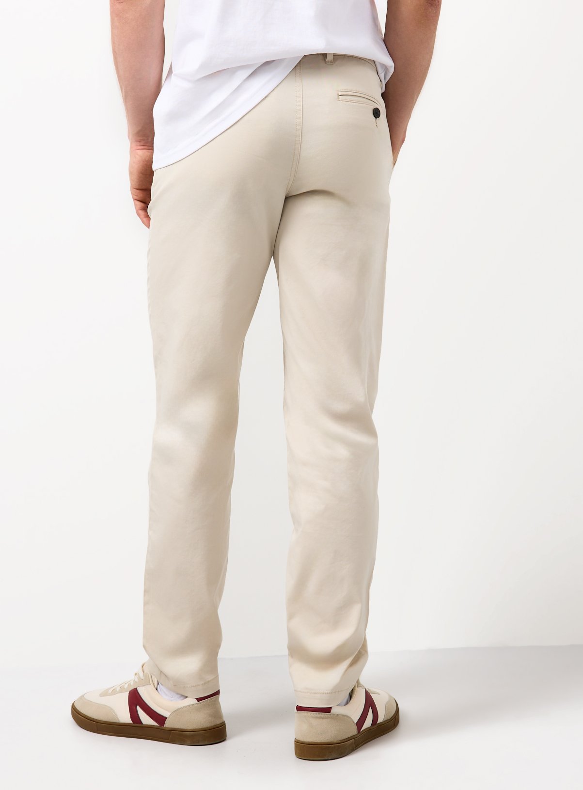 Cream Lightweight Slim Fit Chinos 42R - Image 5 thumbnail