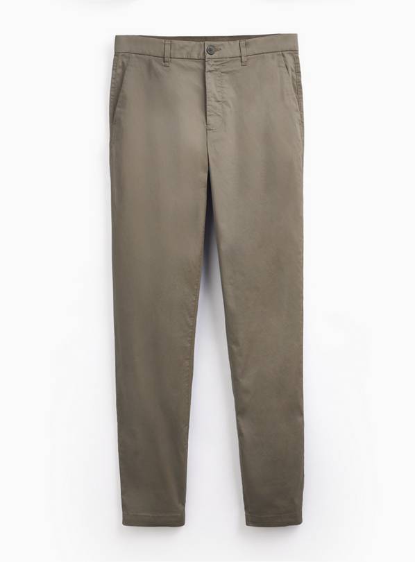 Khaki Lightweight Slim Fit Chinos 34R