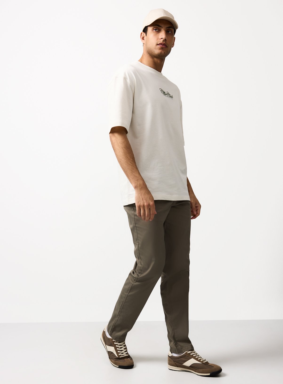 Khaki Lightweight Slim Fit Chinos 34R - Image 2 thumbnail