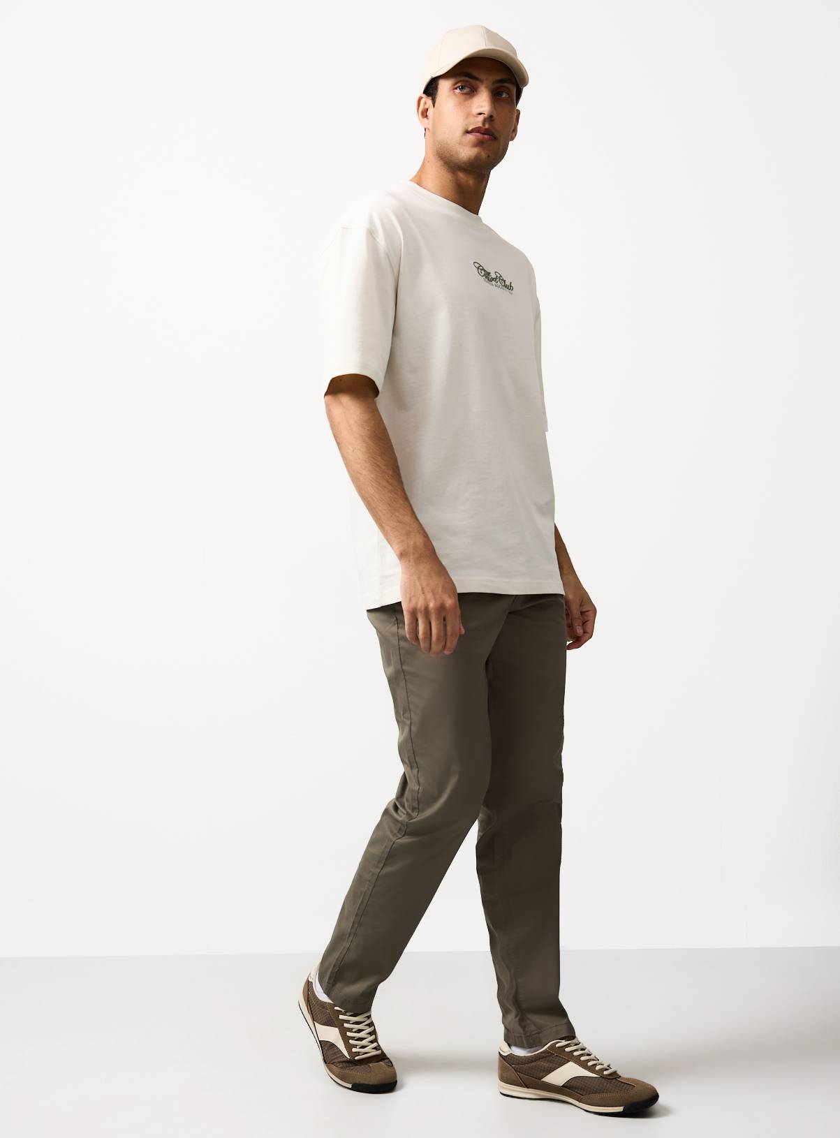Khaki Lightweight Slim Fit Chinos 34R - Image 2