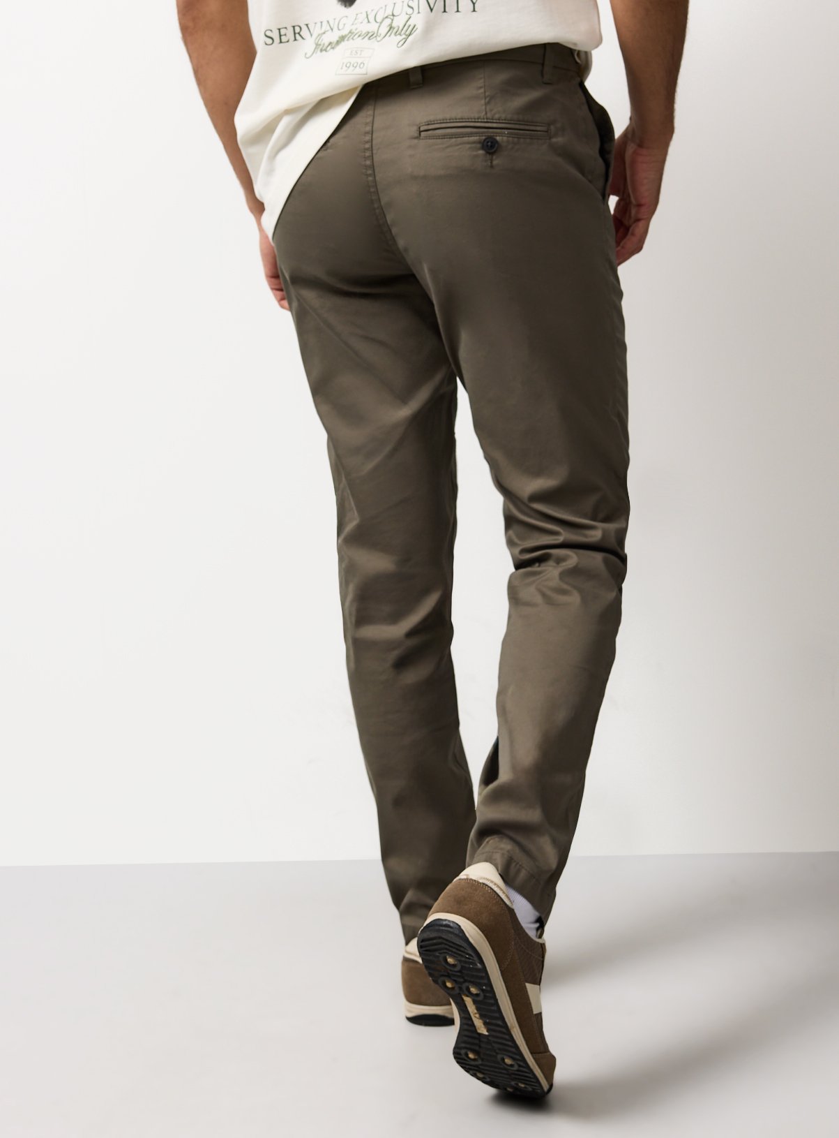 Khaki Lightweight Slim Fit Chinos 34R - Image 5 thumbnail