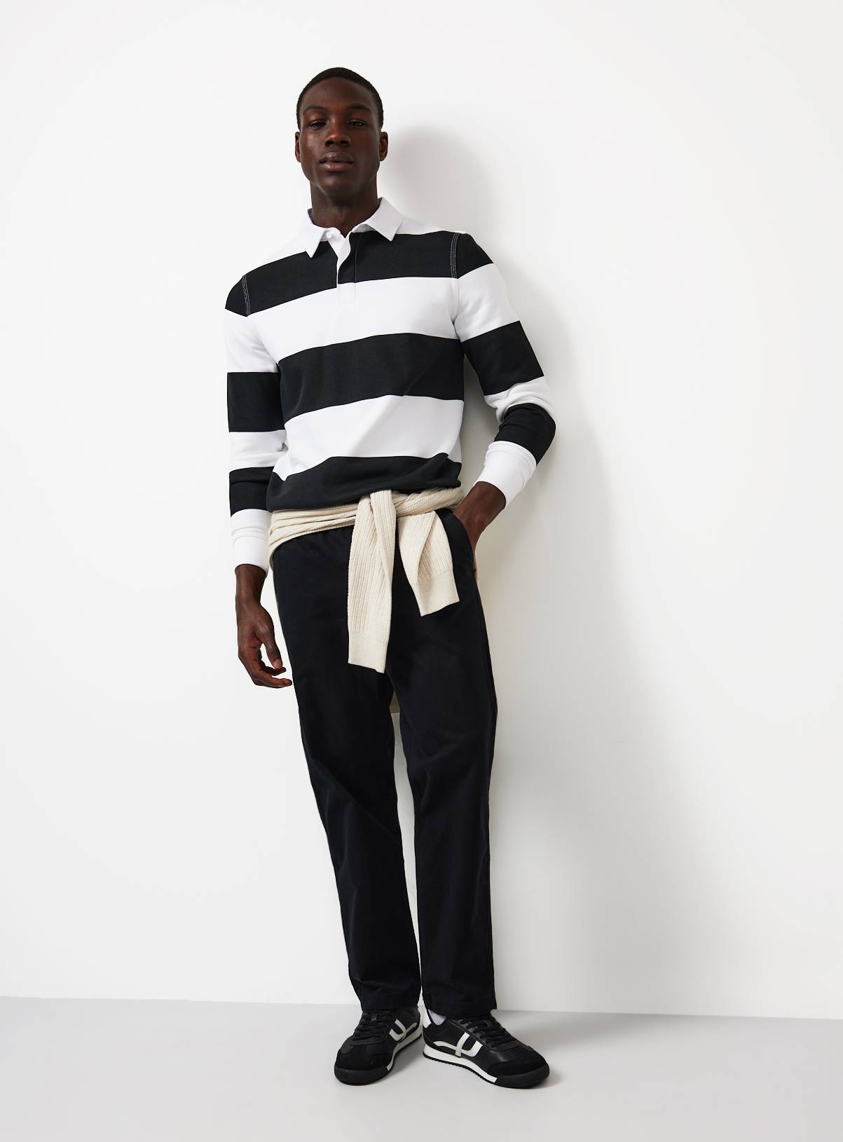 Black Pull On Trousers 40L - Image 2