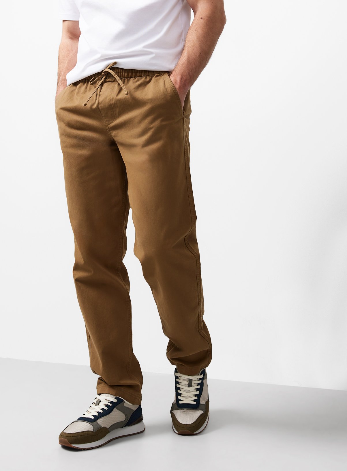 Tan Pull On Trousers 40S - Image 1 thumbnail
