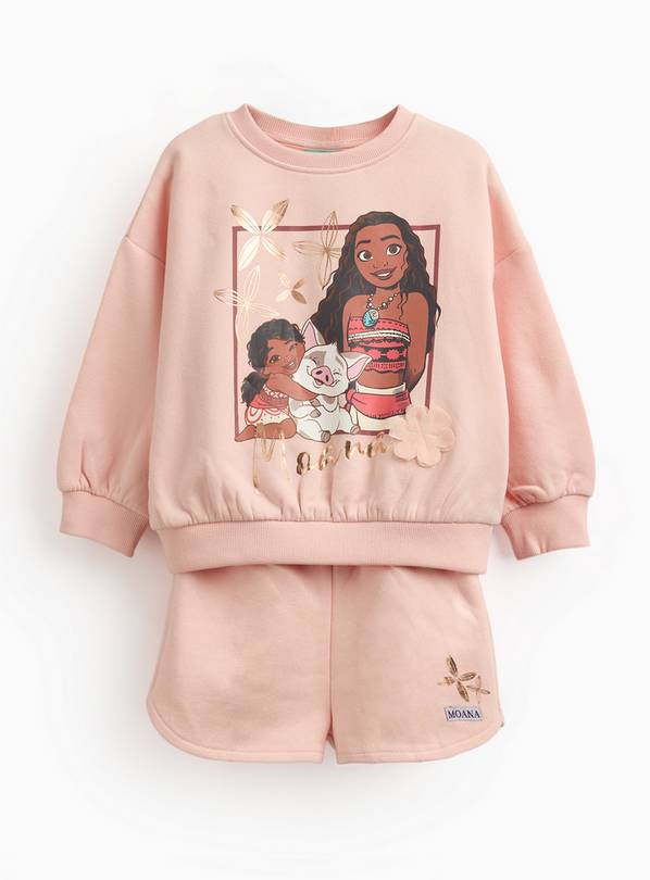 Pink Moana Graphic Sweatshirt & Shorts Set 1-2 years