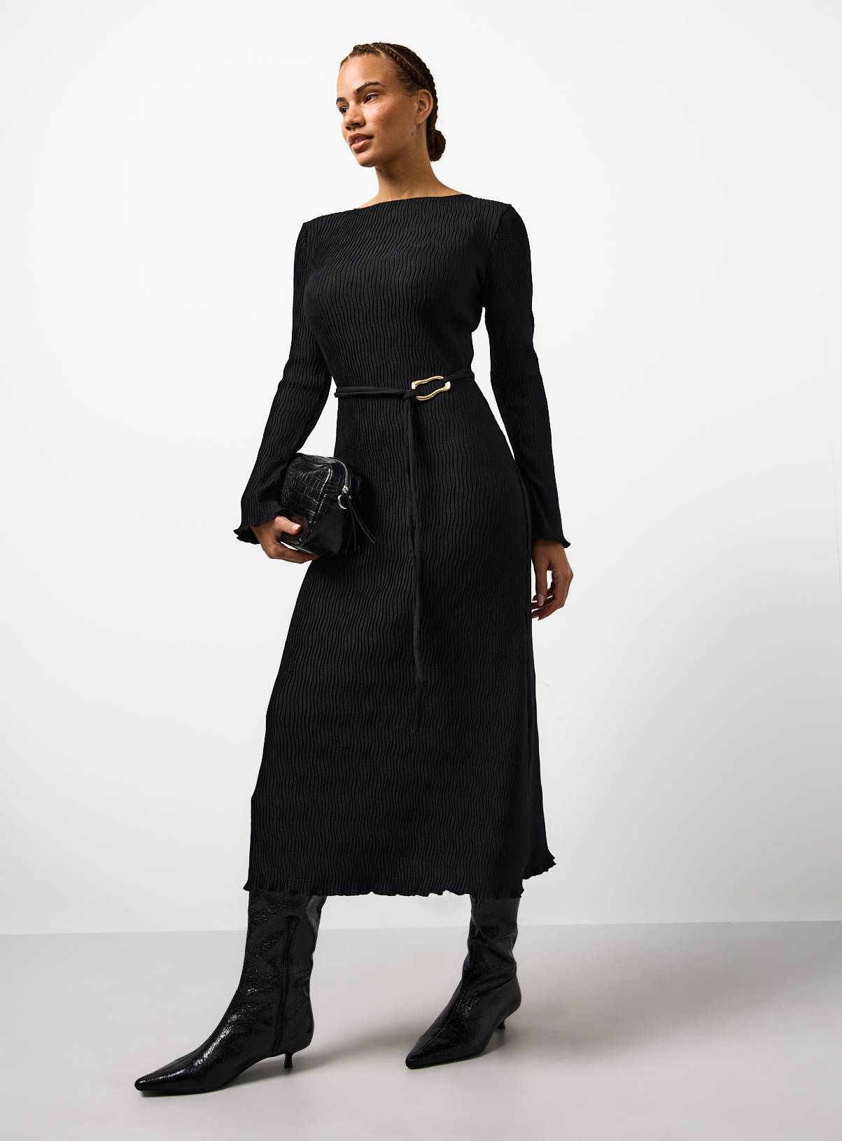 Black Midaxi Jersey Column Dress 10 - Image 2