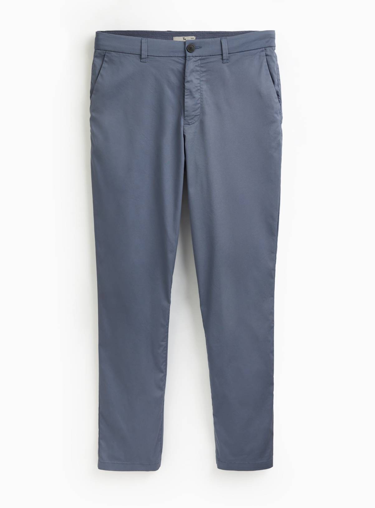 Blue Straight Leg Lightweight Chino Trousers 42R - Image 3