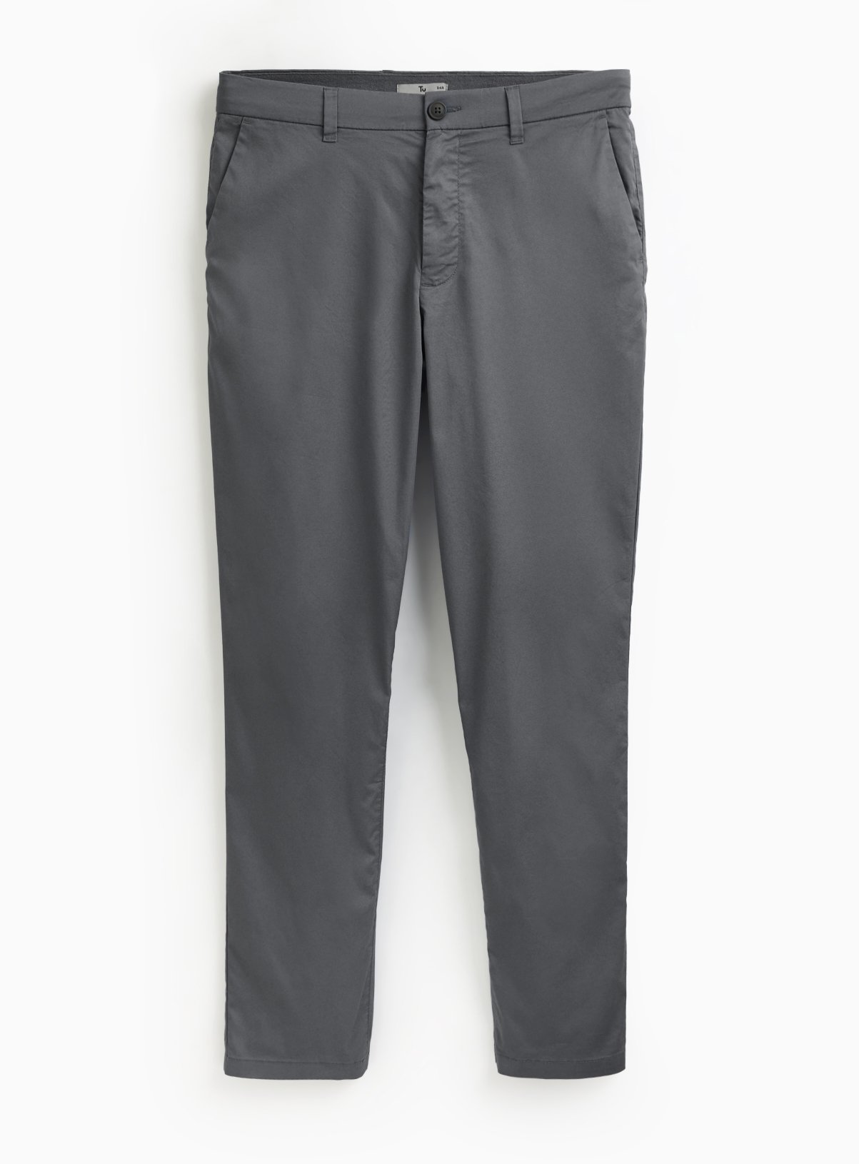 Charcoal Straight Leg Lightweight Chino Trousers 42L - Image 3 thumbnail