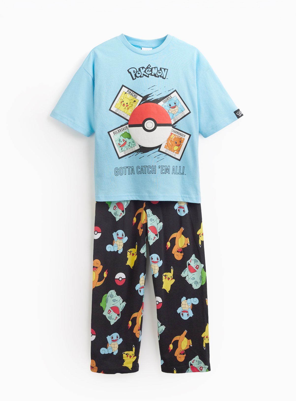 Blue Blue Pokemon Print Pyjamas – Pokemon by Sainsbury’s