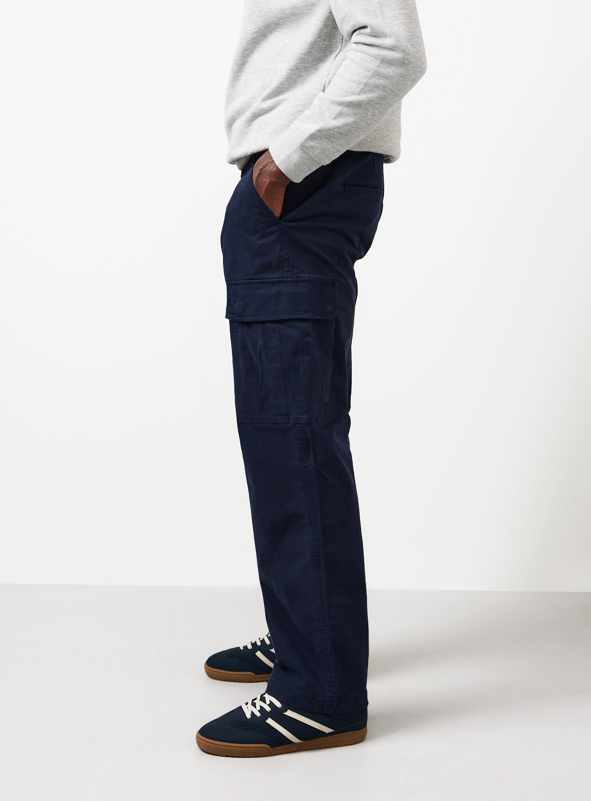 Navy Cargo Trousers 44R - Image 1 thumbnail