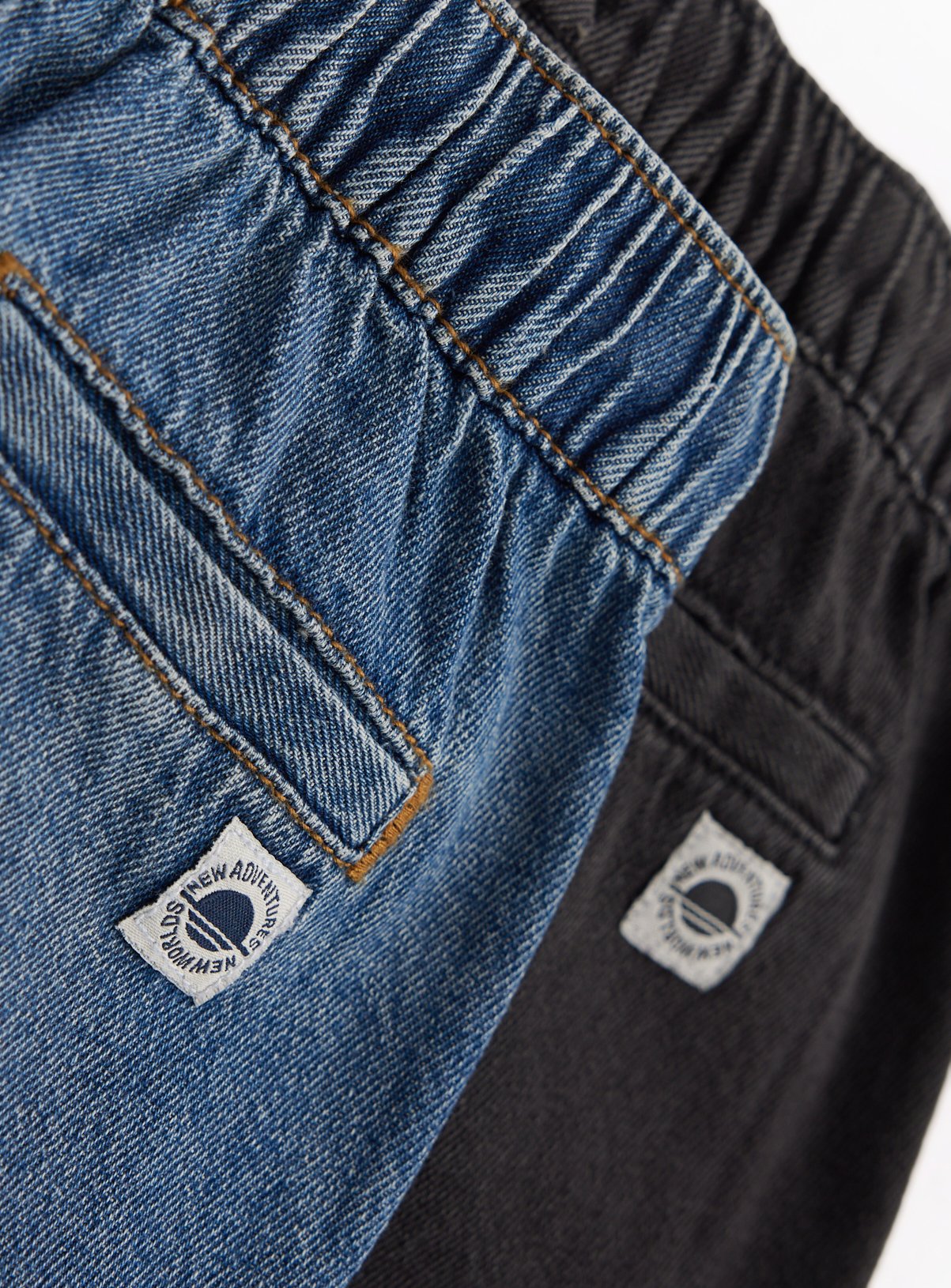 Black & Blue Denim Pull On Shorts 2 Pack 2-3 years - Image 3 thumbnail