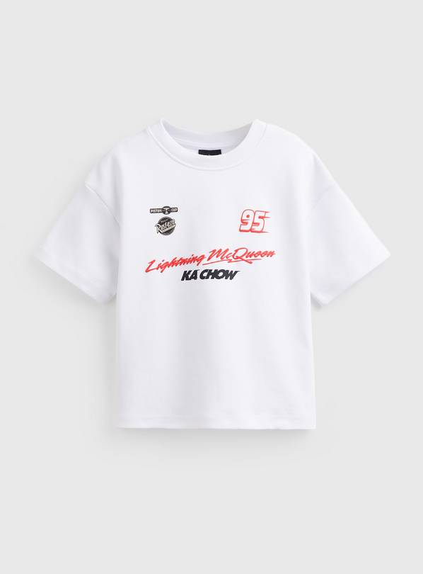 White Disney Cars Lightning McQueen T-Shirt 2 years