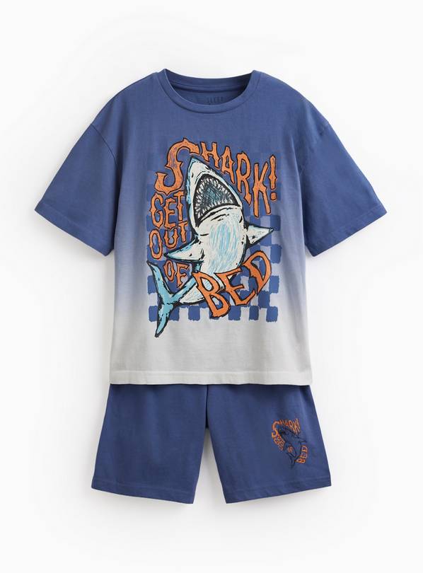 Blue Shark Graphic Shortie Pyjamas 9-10 years