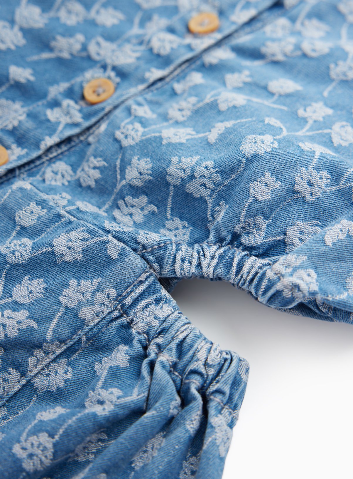 Blue Denim Floral Print Jumpsuit 9 years - Image 2 thumbnail