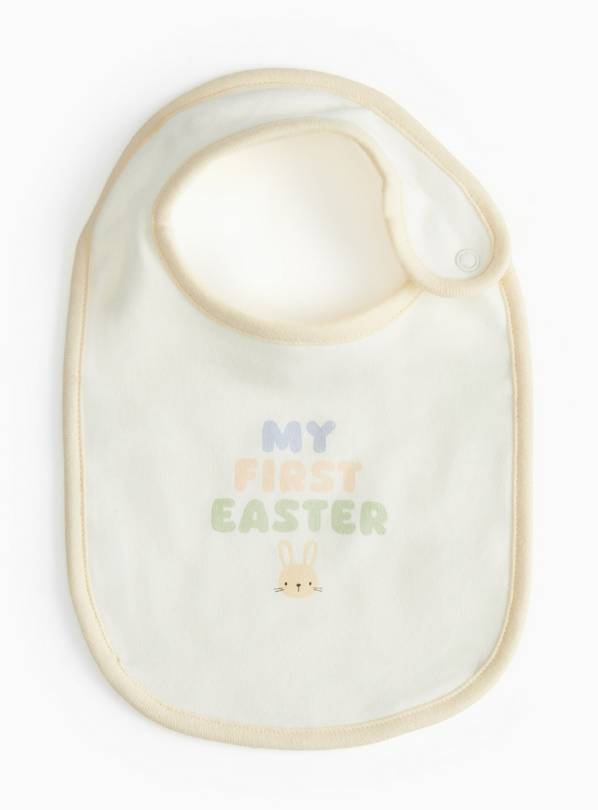 My First Easter Slogan Bib One Size