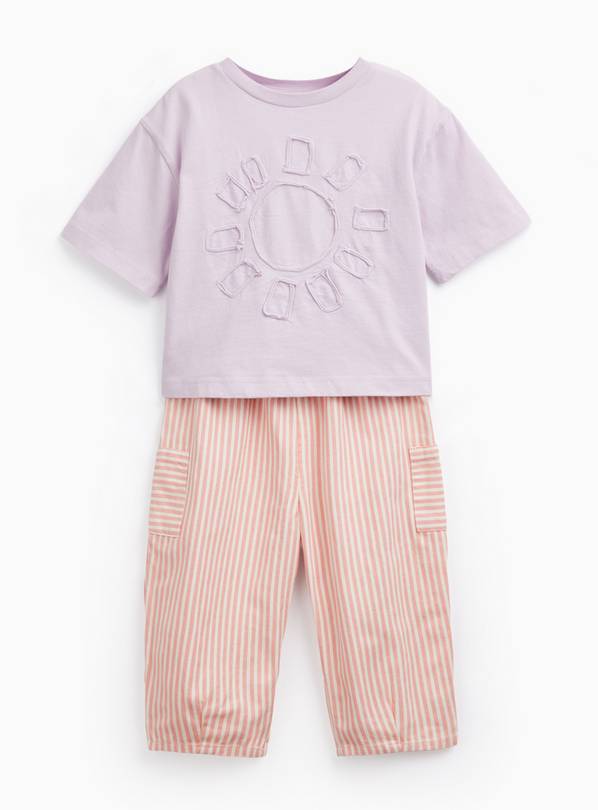 Lilac Applique Detail Top & Trousers Set 3-4 years