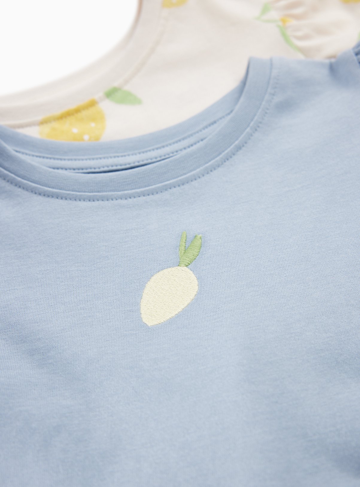 Blue & Lemon Print Jersey Dresses 2 Pack 2-3 years - Image 2 thumbnail