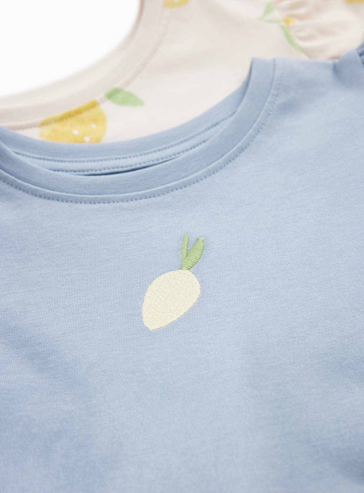 Blue & Lemon Print Jersey Dresses 2 Pack 2-3 years - Image 2