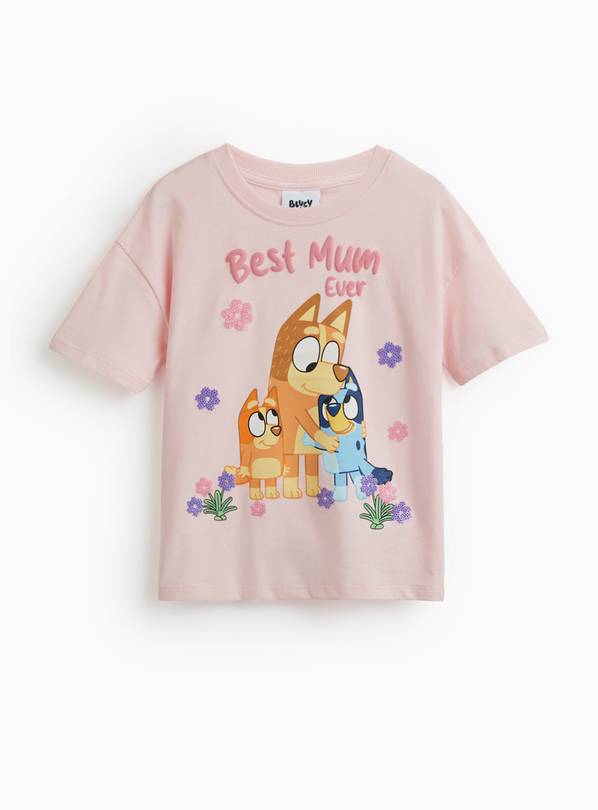 Pink Mother's Day Bluey Graphic T-Shirt 1-2 years