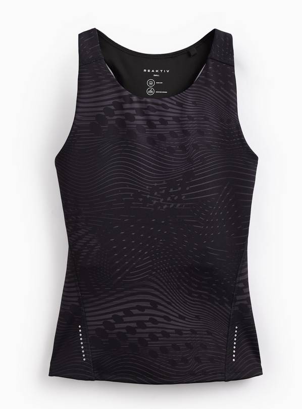 REAKTIV Black Elevated Racer Back Fitted Performance Vest XL