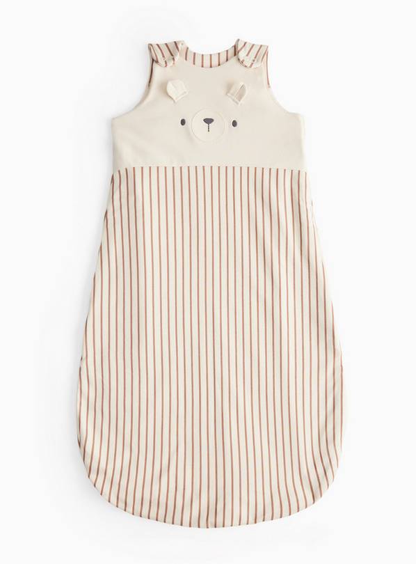 Stripe Bear Print 1.5 Tog Sleeping Bag 6-12 months