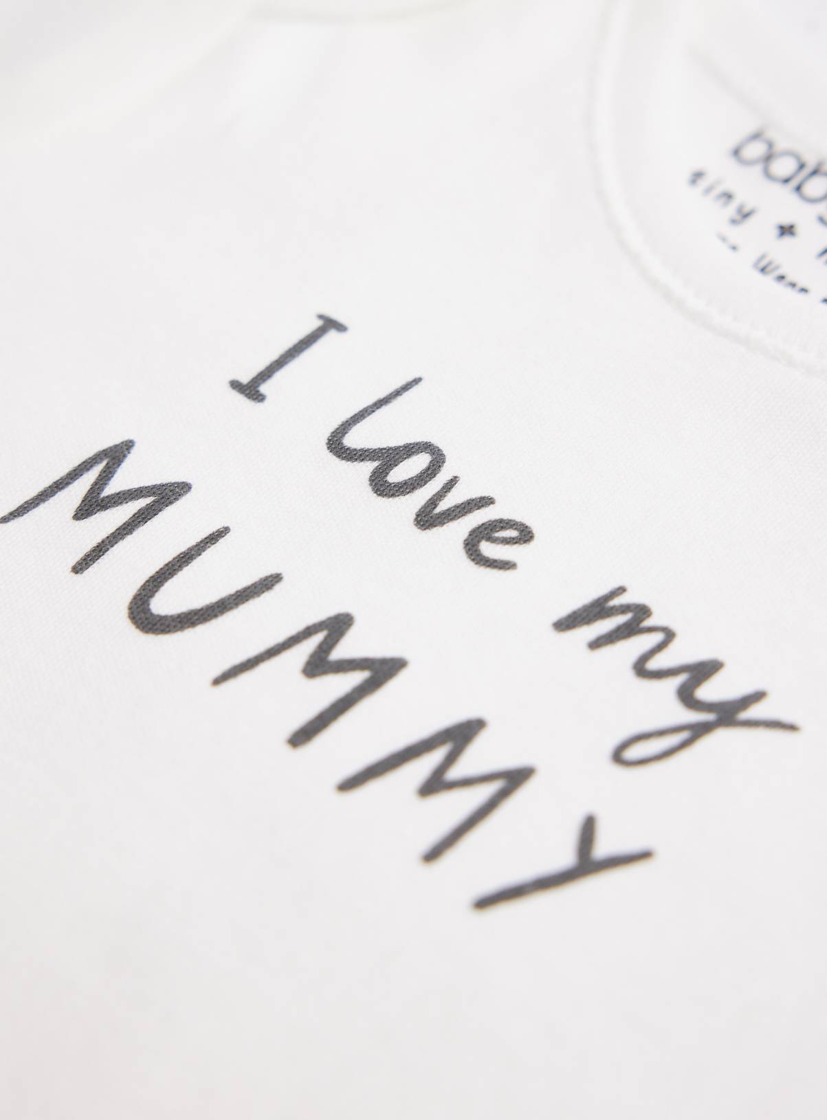 White I Love My Mummy Slogan Bodysuit Up to 1 mth - Image 2