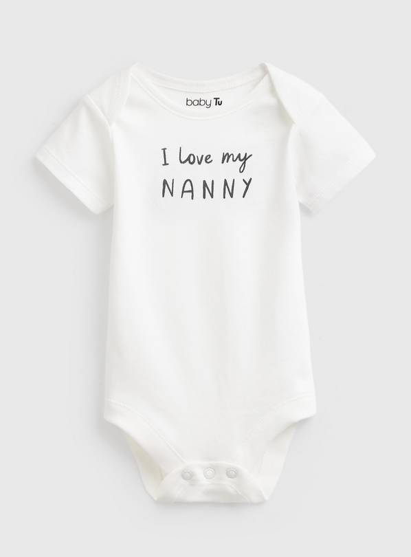 White I Love My Nanny Slogan Bodysuit 9-12 months