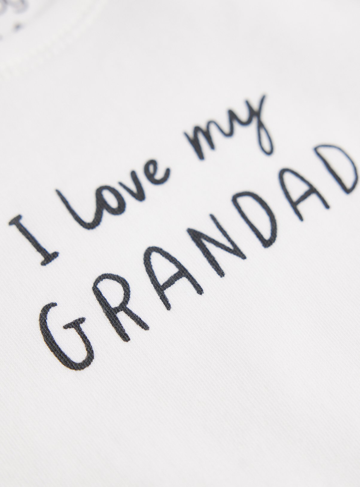 White I Love My Grandad Slogan Bodysuit Up to 3 mths - Image 2 thumbnail