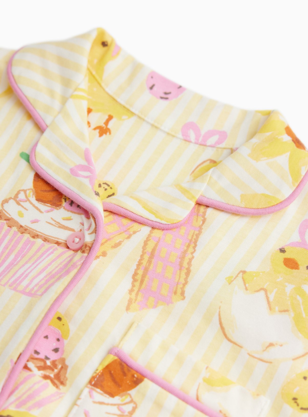 Mini Me Yellow Stripe Easter Print Traditional Pyjamas 1-2 years - Image 5 thumbnail